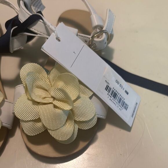 Janie and Jack White and Cream Kids Sandals - Picture 2 of 2
